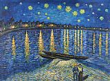 Vincent van Gogh - Starry Night Over the Rhone 2 painting